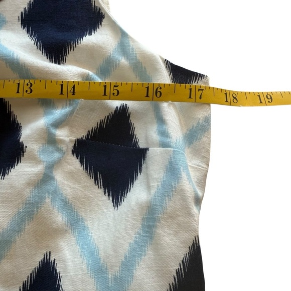 Talbots Petite Linen Blend Audrey Shift Dress Geometric 6P Vacation Nautical - Picture 6 of 10